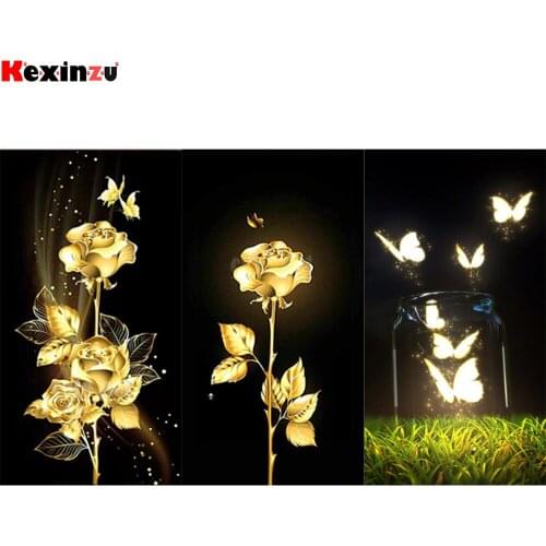 Kexinzu Diamond "Flower landscape" Diamond Embroidery Full Round/ Square Diy Diamond Painting Cross Stitch Home Decor Gift