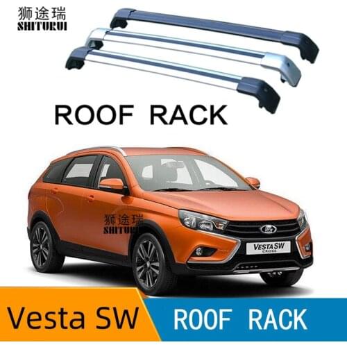 SHITURUI 2Pcs Roof bars For LADAVESTA SW Estate (GFL_) 2015-2020 Aluminum Alloy Side Bars Cross Rails Roof Rack Luggage