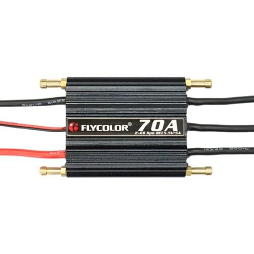 Flycolor 70A Brushless ESC for RC Boat 2-6S with 5.5V/5A BEC