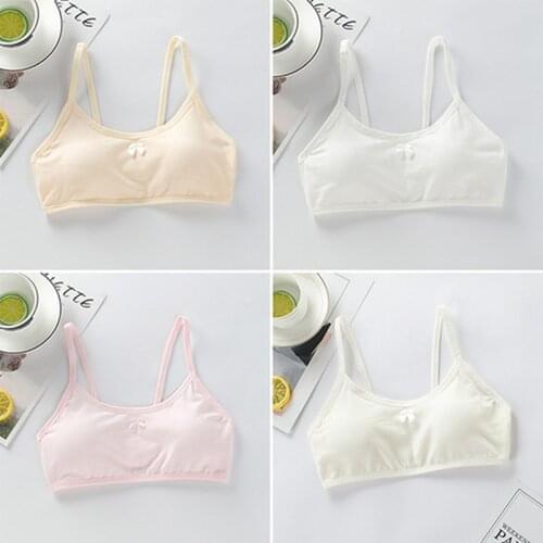 Puberty Girls Bra Breathable Sport Training Bras Teen Tube Top Underwear Vest Teenage Student Lingerie Brassiere 8-16 Years
