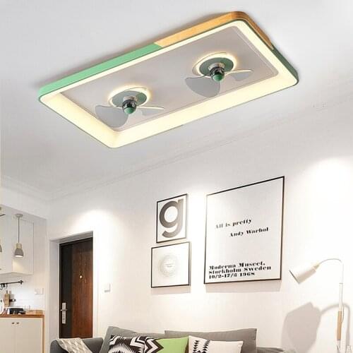 Living room decoration bedroom decor led ceiling fans with lights remote control dining room ceiling fan light indoor lighting