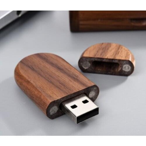 Wooden oval flash drive high-speed USB3.0 4GB 8GB 16GB 32GB 64GB 128GB customized logo