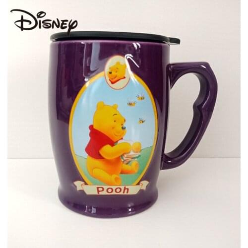 Disney Winnie The Pooh Cartoon Water Cup Ceramic Coffee Milk Tea Cup Cereal Cup Breakfast Cup Mark Cup 500ml