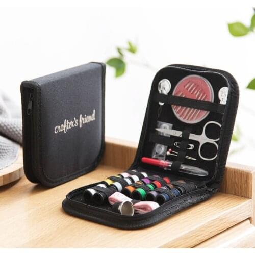 Portable Sewing Kit Travel Sewing Box Needle Thread Scissor Storage Bag Box Multi-functional Home Sewing Tools Accessories