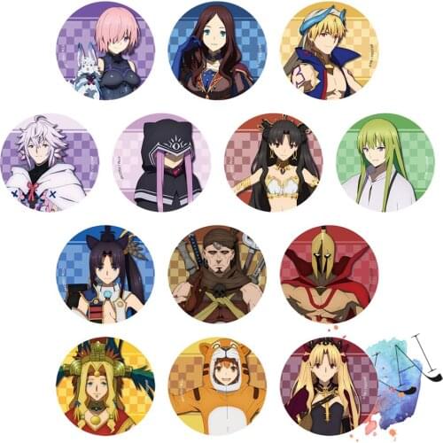 Fate/Grand Order Absolute Demonic Front: Babylonia Anime Badge Enkidu Gilgamesh Mash Merlin Ishtar Anna Metal Badge Brooch Pins