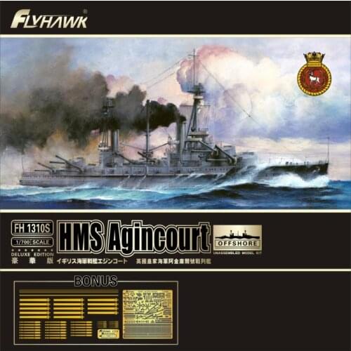 Flyhawk FH1310S 1/700 HMS Battleship Agincourt [Deluxe Edition] - Scale model Kit