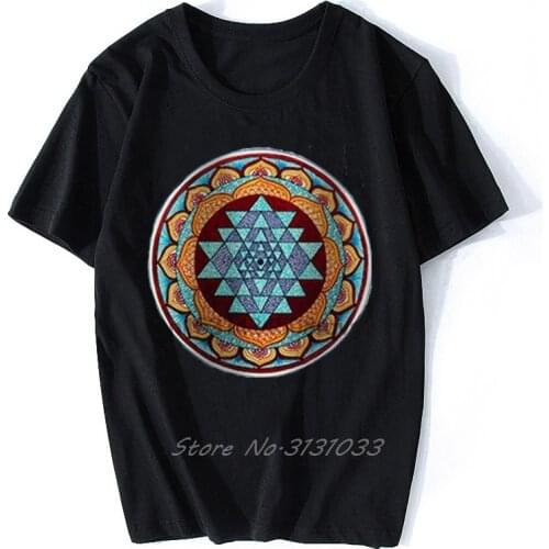 Sri Yantra Mandala Shirt Yoga Meditation Spiritual Hare Krishna Buddhist Mens Womens Unisex Tshirt