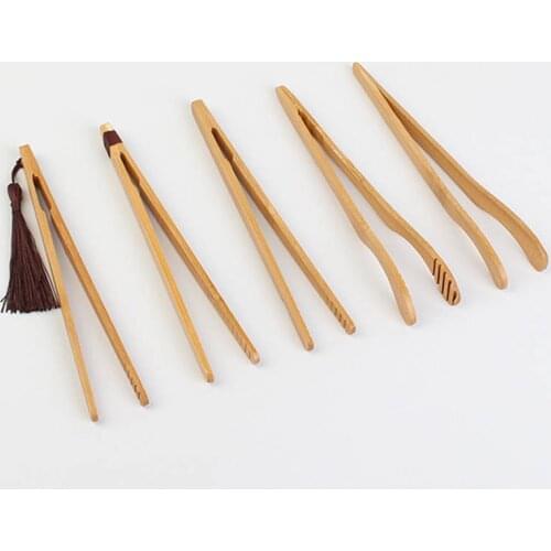 1pc Salad Food Toast Tools Bamboo Tea Utensil Sugar Bamboo Salad Tongs Kongfu Tea Wooden Tea Clip Tea Tweezer