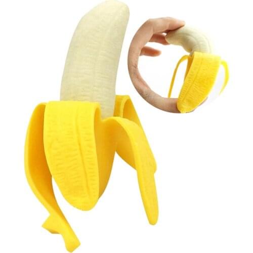 Kapmore 1pc Dog Chewing Toy Interactive Banana Shape Dog Rubber Toy Puppy Teething Toys Pet Supplies Pet Accessories