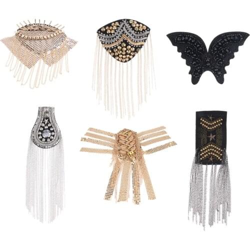 Tassel Link Chain Rivet Epaulet Shoulder Badge Board Epaulettes