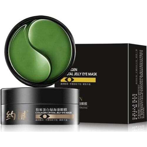 60pcs Eye Mask Gold Moisturizing Seaweed Eye Patche Crystal Collagen Anti-Wrinkle Anti Aging Remove Dark Circles Eyes Care TSLM1