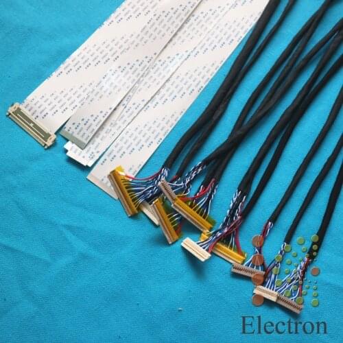 15pcs/lot LCD screen wire Kit 26cm support Universal LVDS FFC TTL Ribbon Flat Cable for 12''-32'' LED LCD driver board connected