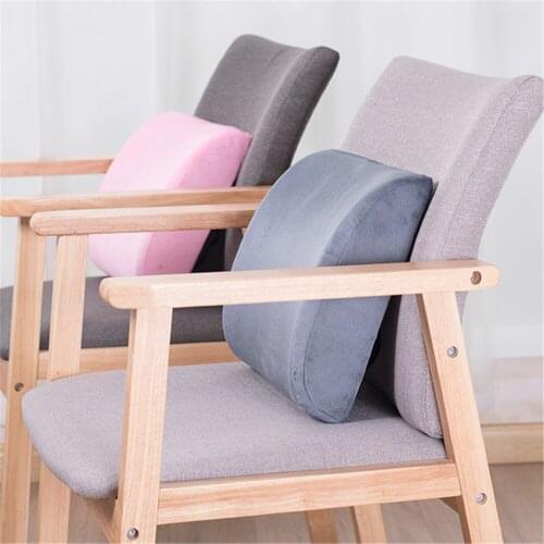 Memory Foam Backrest Lumbar Support Pillow Office Back Pillow Detachable Car Chair Pads Home Seat Mats Washable Waist Cushion