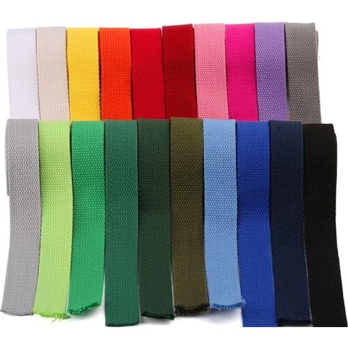 25MM *6M Polyester / Cotton Thick Plain Canvas Belt Webbing Backpack Strap Luggage Accessories Bag Making Sewing DIY Craft