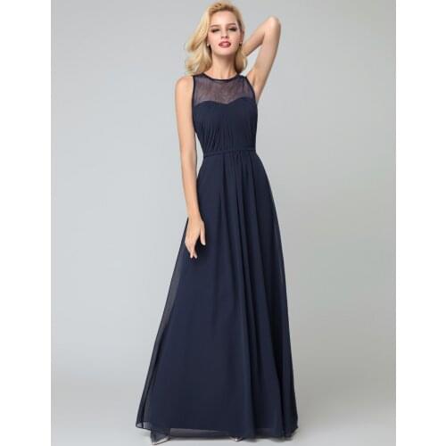 Halter Chiffon Maxi Dress of Bridesmaid