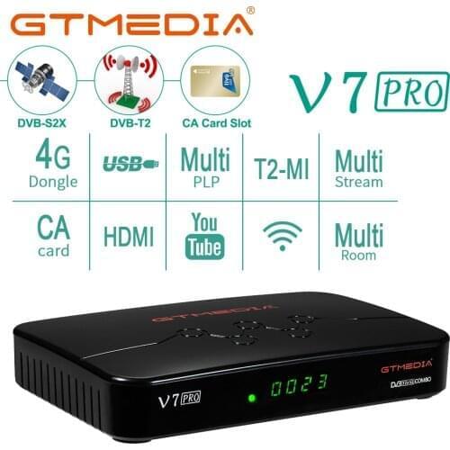 Satellite Receiver GTMEDIA V7 PRO DVB-S/S2/S2X Decoder gtmedia v7 s2x upgraded by gtmedia v7s hd with usb wifi gtmedia v7 tt