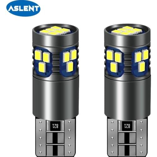 ASLENT 2pcs 2016SMD 800LM T10 W5W LED Car Clearance Lights Reading Lamp Auto Vehicle Dome Door Bulb Accessories Pure White 6000K