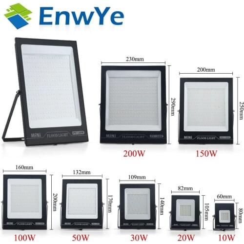 LED FloodLight IP67 Waterproof 220V 10W 20W 30W 50W 100W 150W Outdoor Garden Projector Lighting Spotlight Wall Flood Lights