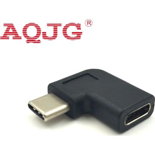 USB 3.1 Type C Male to Female 90 degree angle Data Adapter Connector AQJG