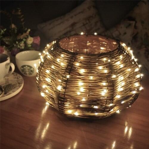 5M solar Power Copper Wire Waterproof 50LED String Lights for Holiday Party Wedding Christmas LED garlands Lighting