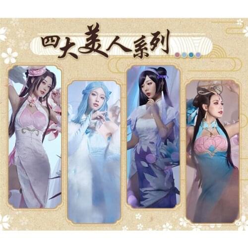King of Glory Cosplay Costume Four beauty Wang Zhao Jun Diao Chan XiShi Yang Yu Huan Falling Goose Women Cheongsam Chinese style