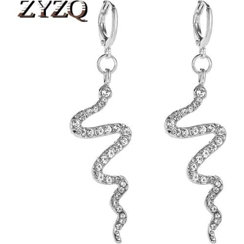 ZYZQ Fashion Exaggerated Serpentine Tassel Long Earrings For Women Cocktail Party Accessories Jewelry