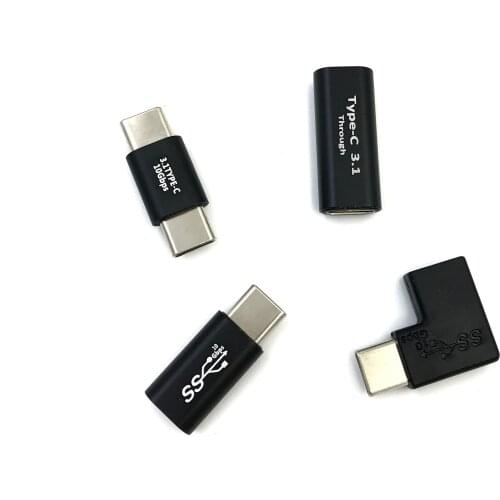1pcs 90 Degree Right Angle USB 3.1 Type C Male To Female USBC female to female male to male Converter Adapter