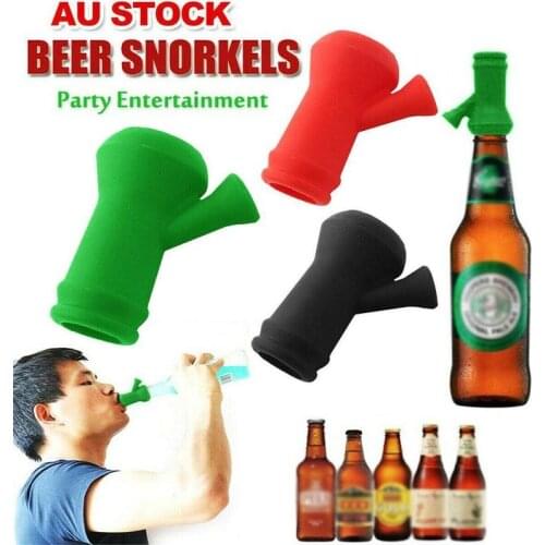 1pcs Creative Beer Bottle Blower Funnel Drink Bong Bucks Hens Straw For Party Bar Brewing Tool Beer Quick Drink Entertainment