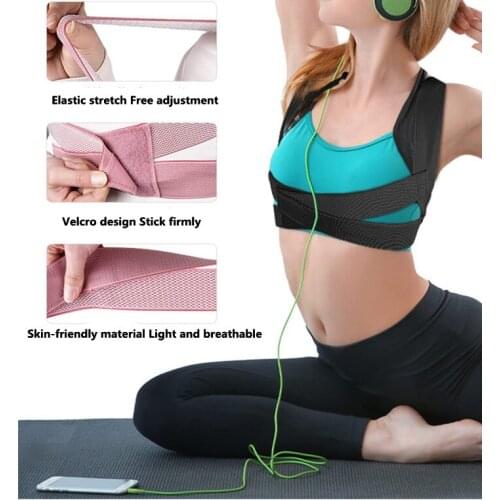 3 Sizes Professional 2Colors Back Support Unisex PU Leather Light and Breathable Elastic Band Adjustable Posture Corrector