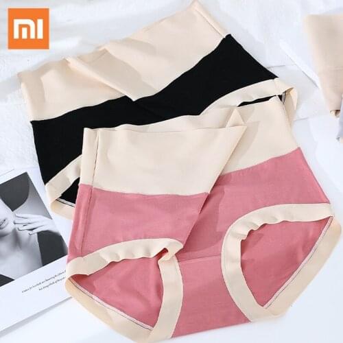 3pcs Xiaomi Modal High Waist Panties Abdomen Briefs Underwear Comfotable Seamless Womens Panties Pluse Size Underpants XL-3XL