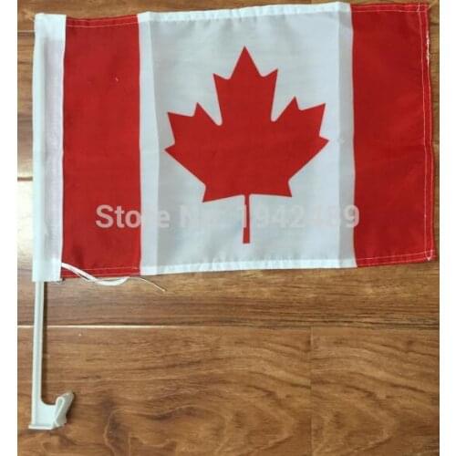 30X45CM Canada flag Canadian car window flag pole car decoration Free Shipping