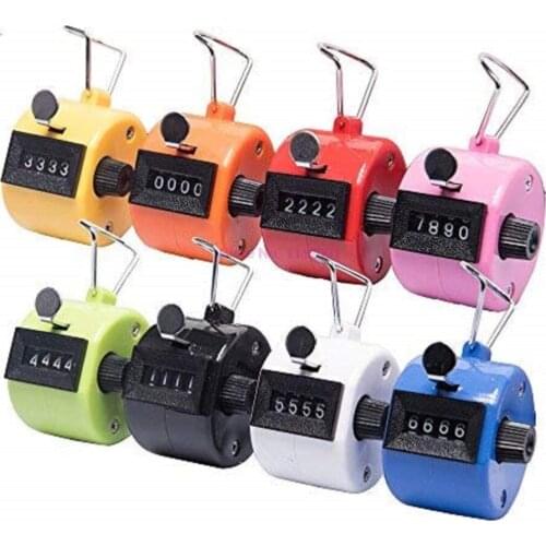 500pcs Clicker 4 Digit Number Counters Plastic Shell Hand Finger Display Manual Counting Tally Clicker Soccer Golf Counter