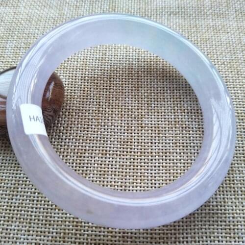 58-60mm Certified 100% Natural Lavender Jadeite JADE Bracelet Bangle