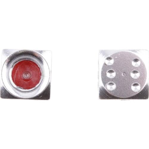 8PCS Dice Valve Wheel Stem Caps Motorbike Car Tire Wheel Cover Silver+Purple