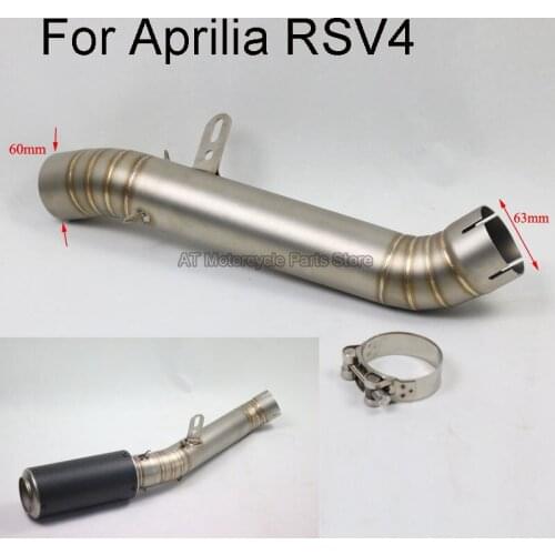 Slip On For Aprilia RSV4 2012 2013 2014 2015 Motorcycle accessories Exhaust Pipe Exhaust Middle Link Steel Pipe Without exhaust