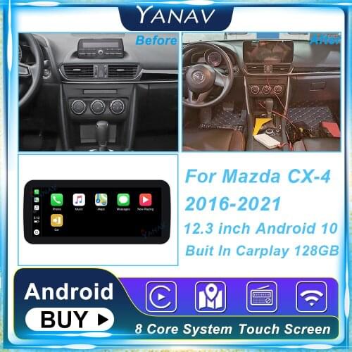 12.3" For Mazda CX-4 150 2016 - 2021 Android Car Radio Stereo Receiver Autoradio 2din GPS Navigation Multimedia Video Head Unit