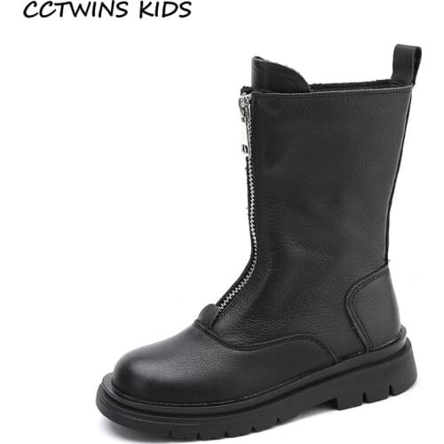 CCTWINS Kids Boots 2020 Winter Girls Fashion Boots Genuine Leather Baby Shoes Toddlers Brand Shoes Children Black Boots FB1915