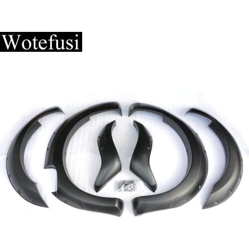 Wotefusi Car New Adhesive Type Matt Black Mud Flaps Fender Protectors Set Kit For Ford Ranger T6 4-Door 2015 [QPA303]