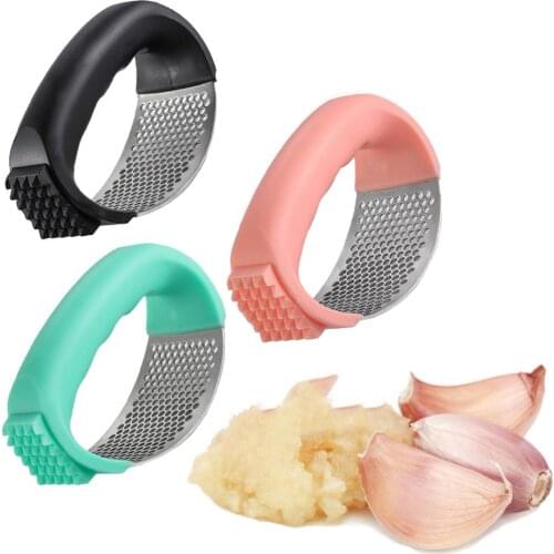 304 Garlic Press Household Manual Garlic Press Device Kitchen Press With Box Squeezer Handheld Ginger Garlic Tools Easy Operate