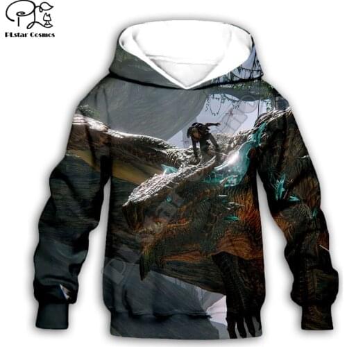 Kids Baby Boy Girl Toddlers anime dinosaur print 3d Hoodies Cartoon Tracksuit Children wear Set Cute Sweatshirts 1