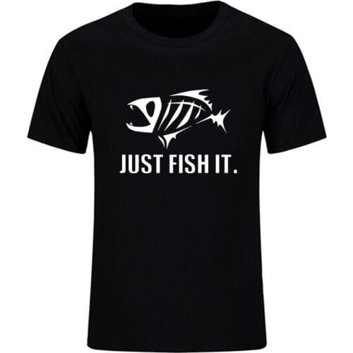 G.Loomis outdoor fishing mens Tshirt Just fish it fun short-sleeved clothing fishbone print personalized cotton T shirt mens