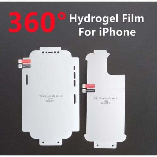 360° Full Body Coverage Hydrogel Film For iPhone 12 Pro Max/iPhone 11Pro/X/XR/XS/SE2/8 /7 Plus HD Hydrogel Film Screen Protector