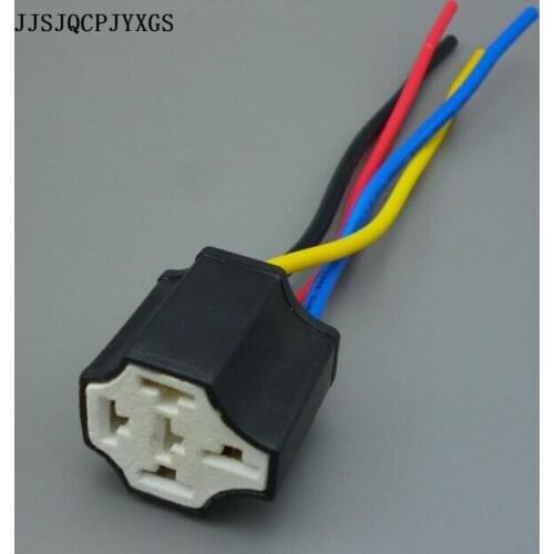 JJSJQCPJYXGS 15cm 16AWG 4 pins Auto Relay Socket Ceramic