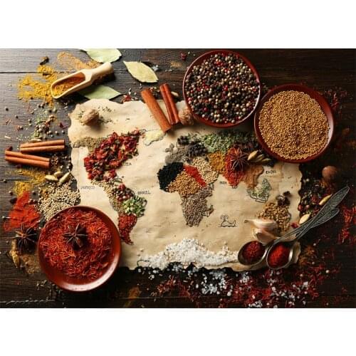 World map in spices 5d diy diamond painting cross stitch kits diamond embroidery picture wall art sticker mosaic