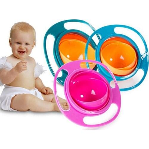 Creative Baby Feeding Learning Dishes Bowl High Quality Assist Toddler Baby Food Dinnerware For Kids Eating Training Gyro Bowl