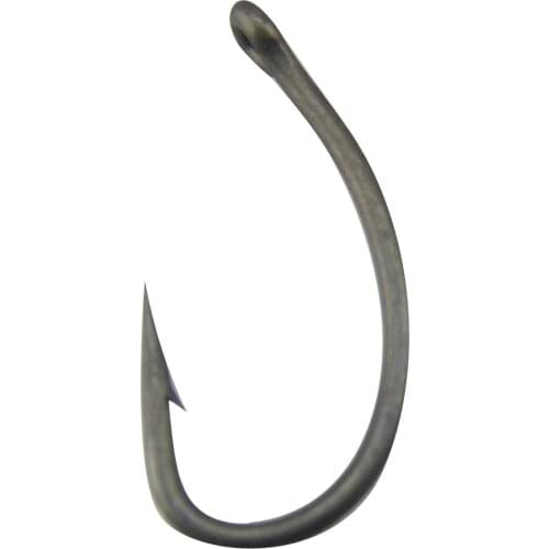 50PCS Non Glared Coated Curve Shank Gripper Hook in Matt Black Colour-Chemically Sharpened-PTFE Coated for Carp Fishings