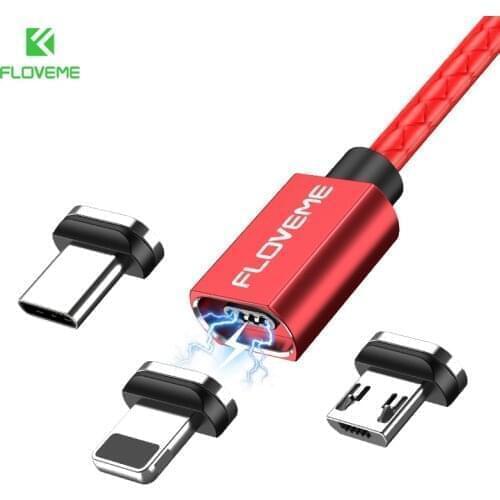 USB Cable Magnetic Charger 3A Type C Micro Magnetic Cable For iPhone Xiaomi Samsung Phone Charging Cord Wire Cargador