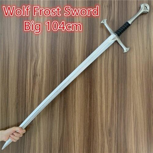 Big 104cm Cold Ice Sword 1:1 Movie Cosplay Sword Prop Role Play Gift Safety PU Winter Wolf Frost Sword Weapon Kid Adult Model