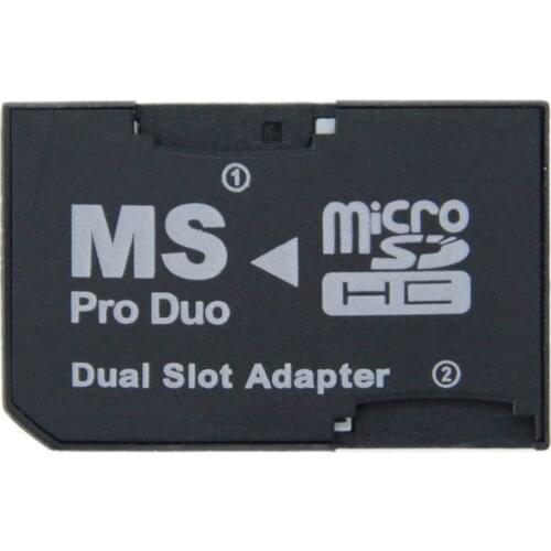 High Quality Dual Micro SD TF to Memory Stick MS Pro Duo Adapter CR-5400 CR5400