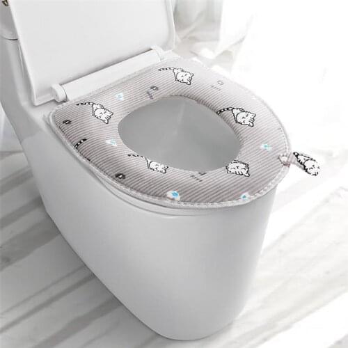 Toilet Seat Cover Pad Washable Universal Toilet Seat Cushion Toilet Seat Warmer Toilet Cover Seat Lid Pad Home Decoration